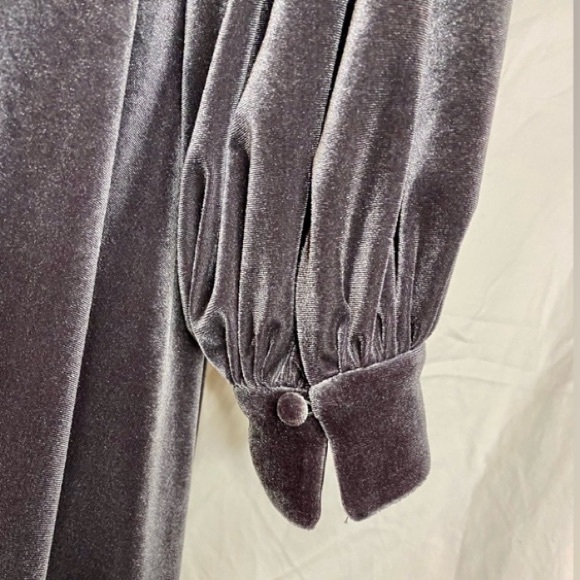NWT Calvin Klein Balloon Sleeves Velvet Dress - Picture 7 of 14